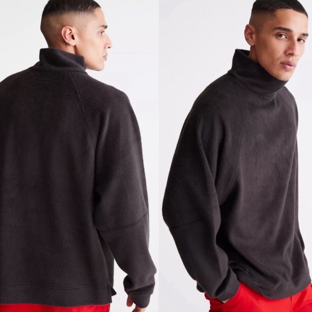 Standard Cloth Articulated Brushed Mock Neck Sweatshirt